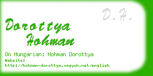 dorottya hohman business card